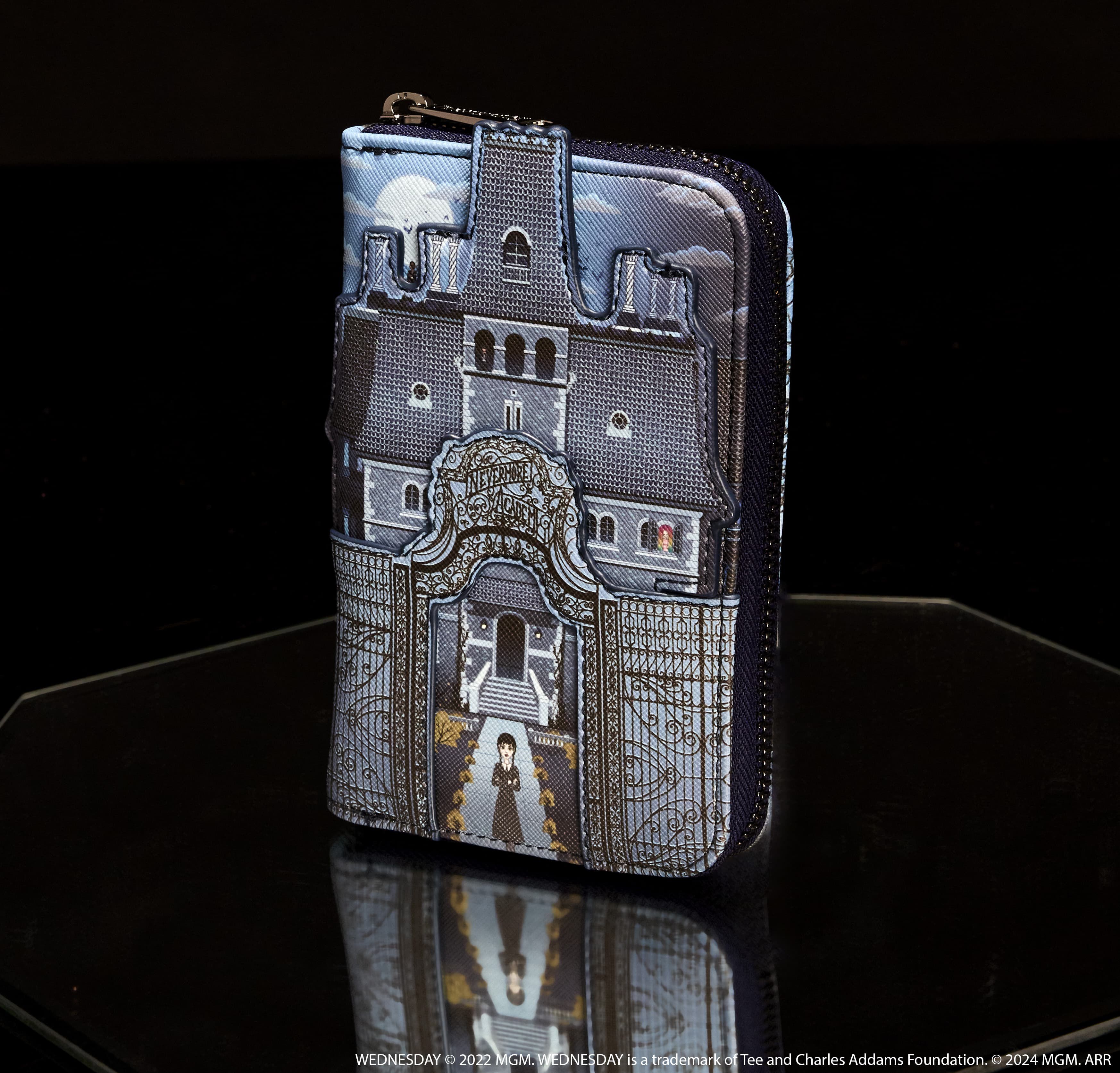 Wednesday Nevermore Academy Castle Zip Around Wallet | Loungefly